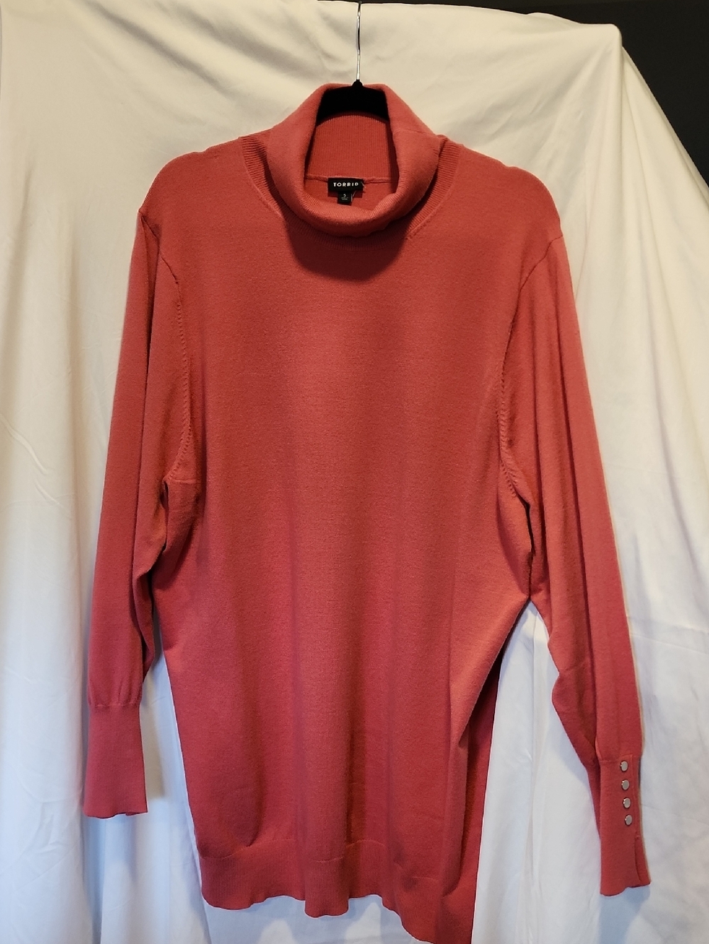 Torrid Size 5 Coral Pink Turtleneck Sweater